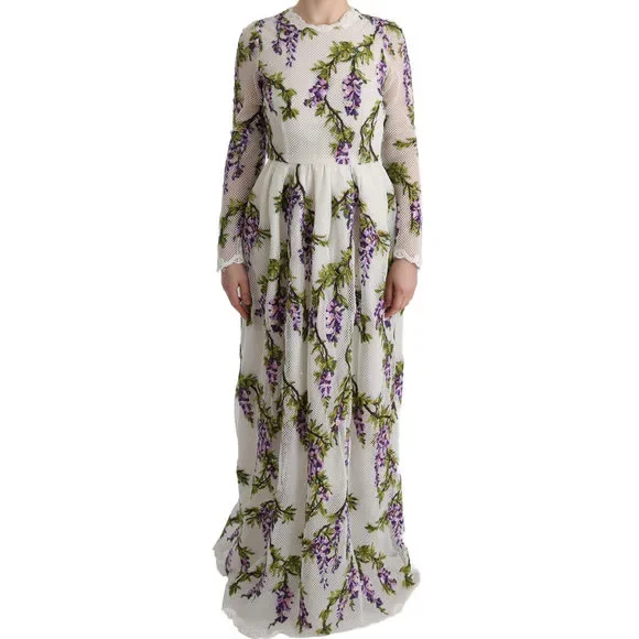 Dolce & Gabbana | Dresses | Dolce Gabbana White Floral Embroidered Maxi  Dress | Poshmark